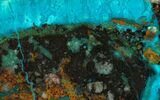 Polished Chrysocolla & Plume Malachite - Bagdad Mine, Arizona #69518-1